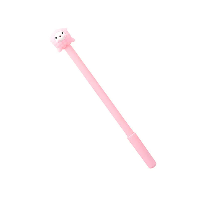 

40 pcs/lot Cartoon Sheep Gel Pen Cute 0.5 mm black Ink signature Pen Promotional Gift Stationery School Supplies