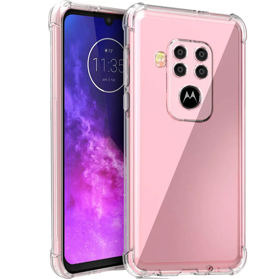 Подушки безопасности противоударный чехол для Motorola Moto One Zoom защитный TPU телефона
