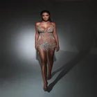 Блестящие коктейльные платья с бусинами, кисточками, открытыми плечами, без рукавов, мини-платье длиной выше колена для выпускного вечера, сексуальная клубная одежда