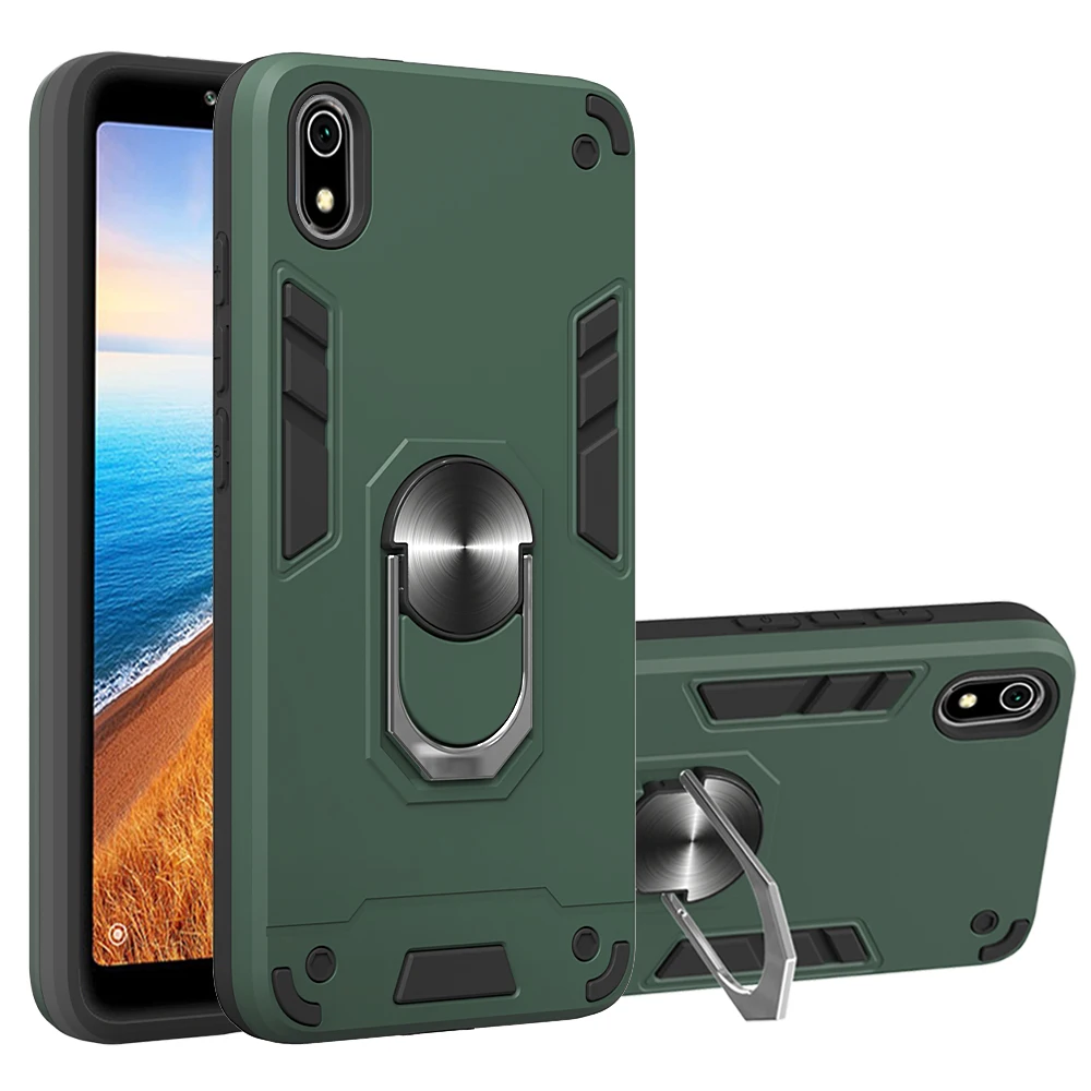 Двухслойный Гибридный чехол uyфраte с магнитным кольцом и подставкой для Xiaomi Redmi 7A