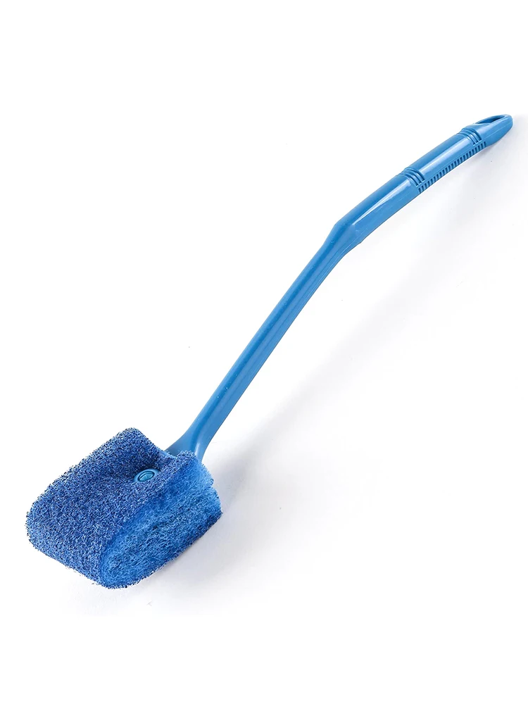 

New 40cm Fish Tank Glass Window Algae Double-sided Sponge Cleaning Brush Cleaner Scrubber Long Handle Plastic Supplies