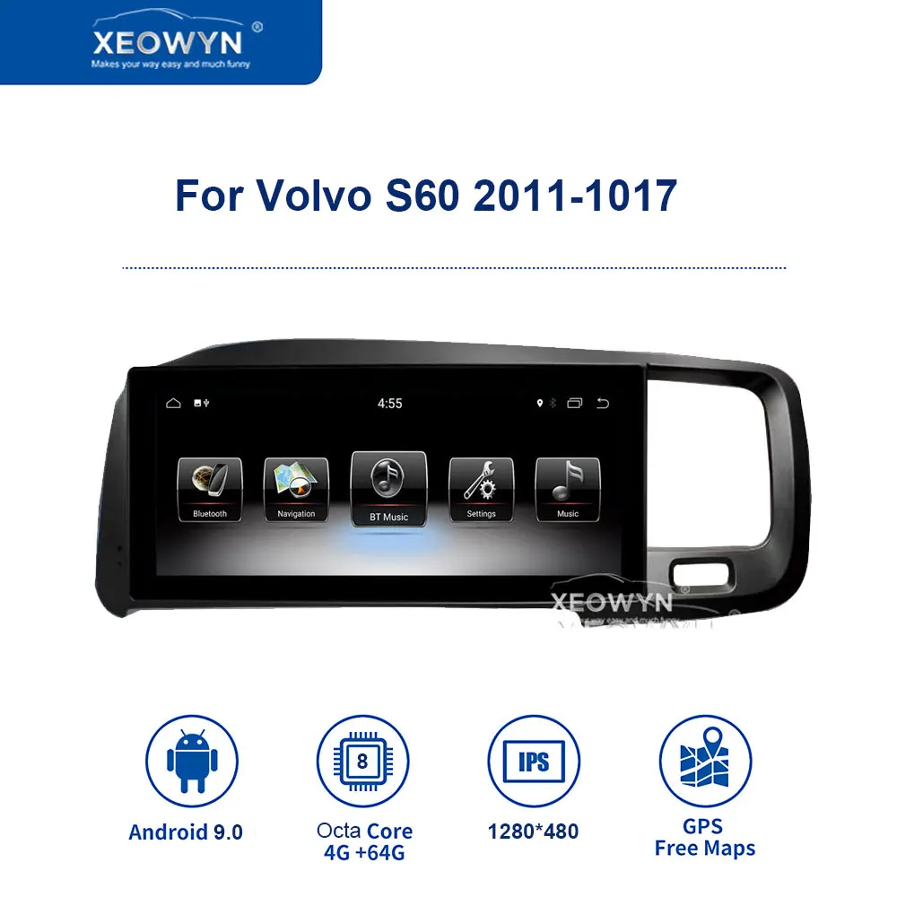 Автомагнитола RAM4G 8 дюйма Android 9 0 PX6 для Volvo S60 V60 xc60 2011-2015 GPS поддержка уведомления о