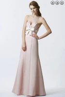 free shipping 2021 sexy prom gowns formales a line pleat vestidos coktel brides pink long evening bow sashes homecoming dresses