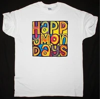 happy mondays logo alternative rock acid black grape the farm white t shirt