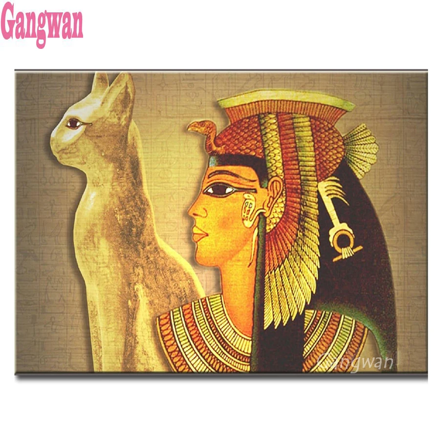 Алмазная 5D мозаика Стразы сделай сам картина с изображением египетской женщины и