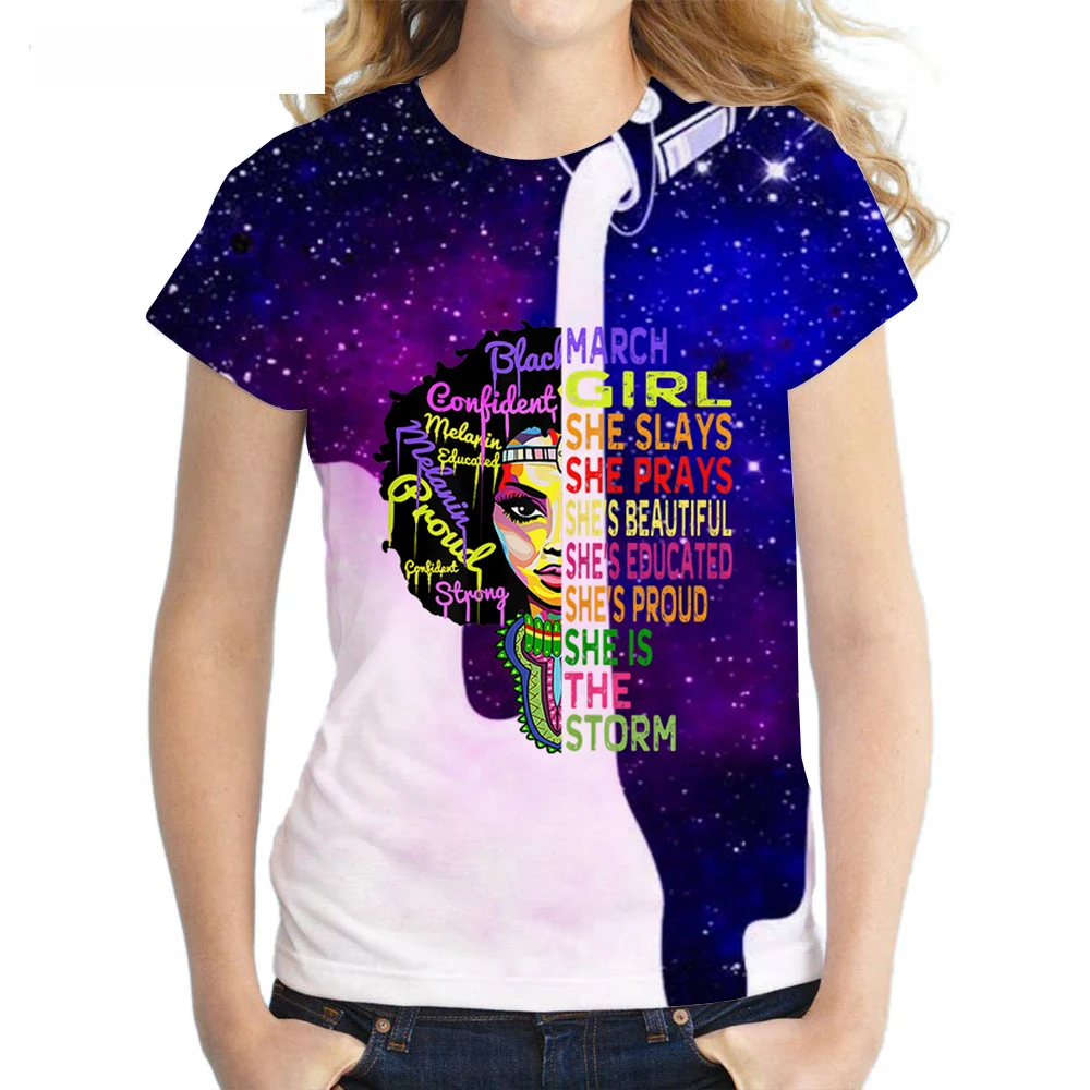 

Hot Fashion 3d T Shirt Harajuku Tshirt A Queen Was Born In February Happy Birthday Rhinestone High Heels Version Women T-shirt