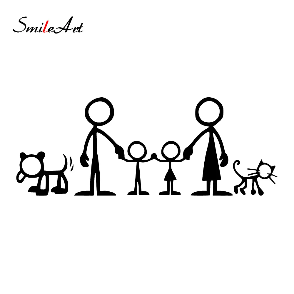 

New Design Family Stickers For Cars Vinyl Decal For Rearview Mirror Car Head Engine Cover Windows Decoration