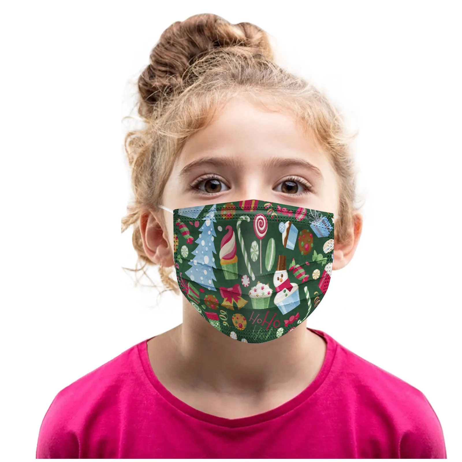 Детская Маска Для Лица с принтом Санта-Лоси детская Хэллоуина косплея 50 шт.