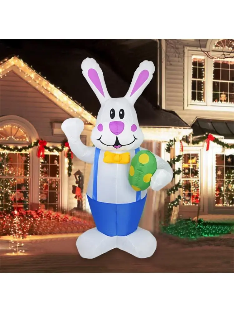 

1.9m Inflatable Easter Bunny Doll Toy LED Night Light Figure Yard Outdoor Garden Party Ornament Decorations