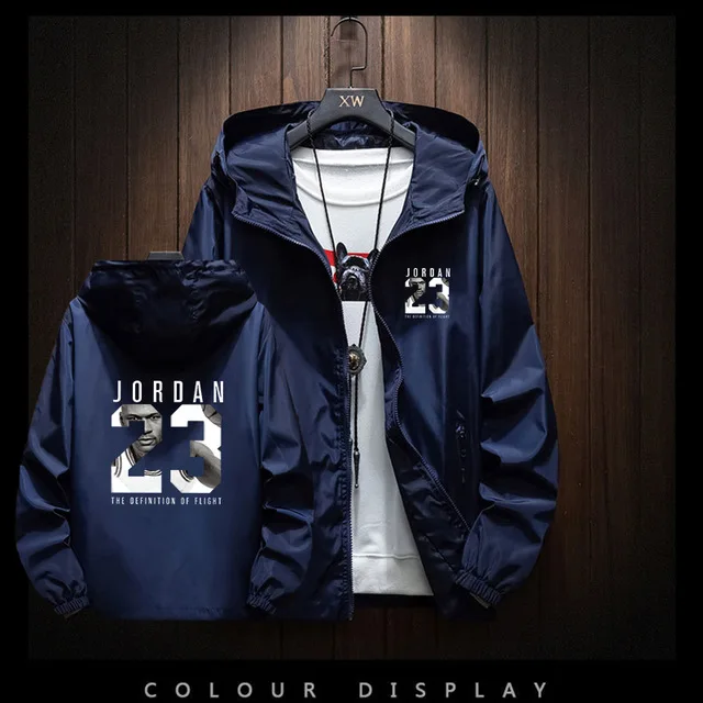 

2020 autumn / winter JORDAN 23 men's casual hip hop zipper jacket slim fit bomber jacket male model