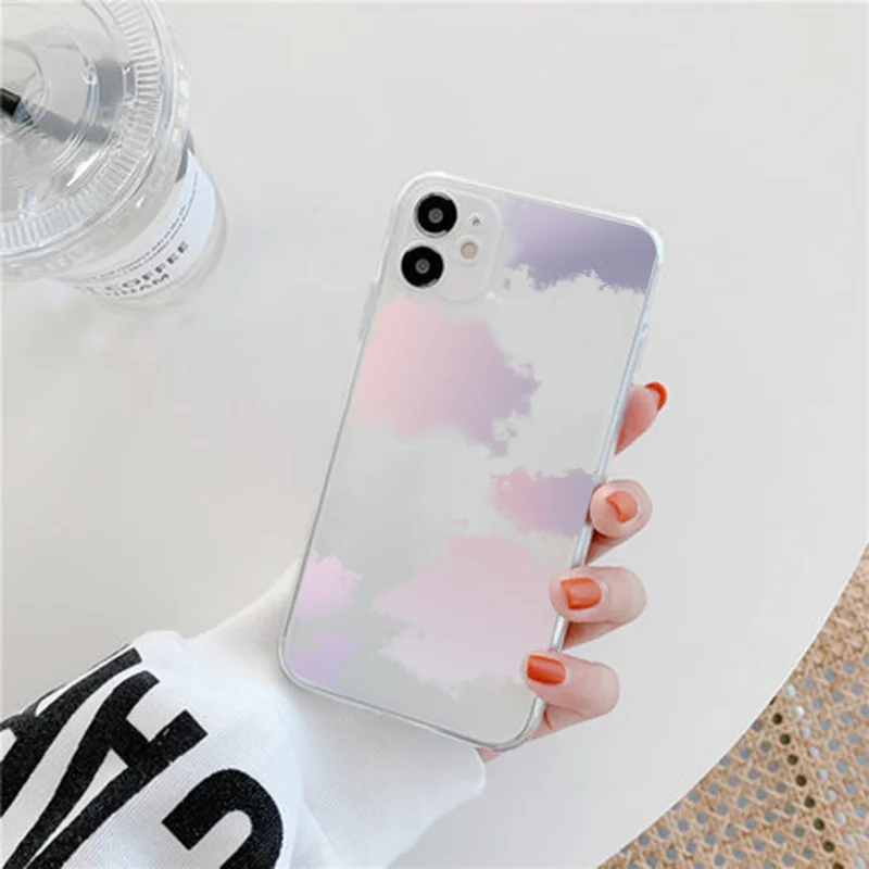 fundas for oneplus nord z 7t 8 9 7 pro 8t 6t 5t transparent white cloud print soft silicone protective phone case back cover free global shipping