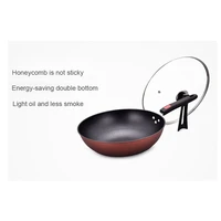 geetest saucepan iron wok traditional handmade iron wok non stick pan non coating induction and gas cooker cookware
