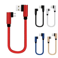 0 25m 90 degree usb data charger cable for iphone ipad type c micro usb for samsung huawei xiaomi phone short cord charge