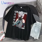 Женские футболки Hatake Kakashi Uchiha Sasuke с коротким рукавом аниме футболка Харадзюку футболка оверсайз Женские футболки Одежда