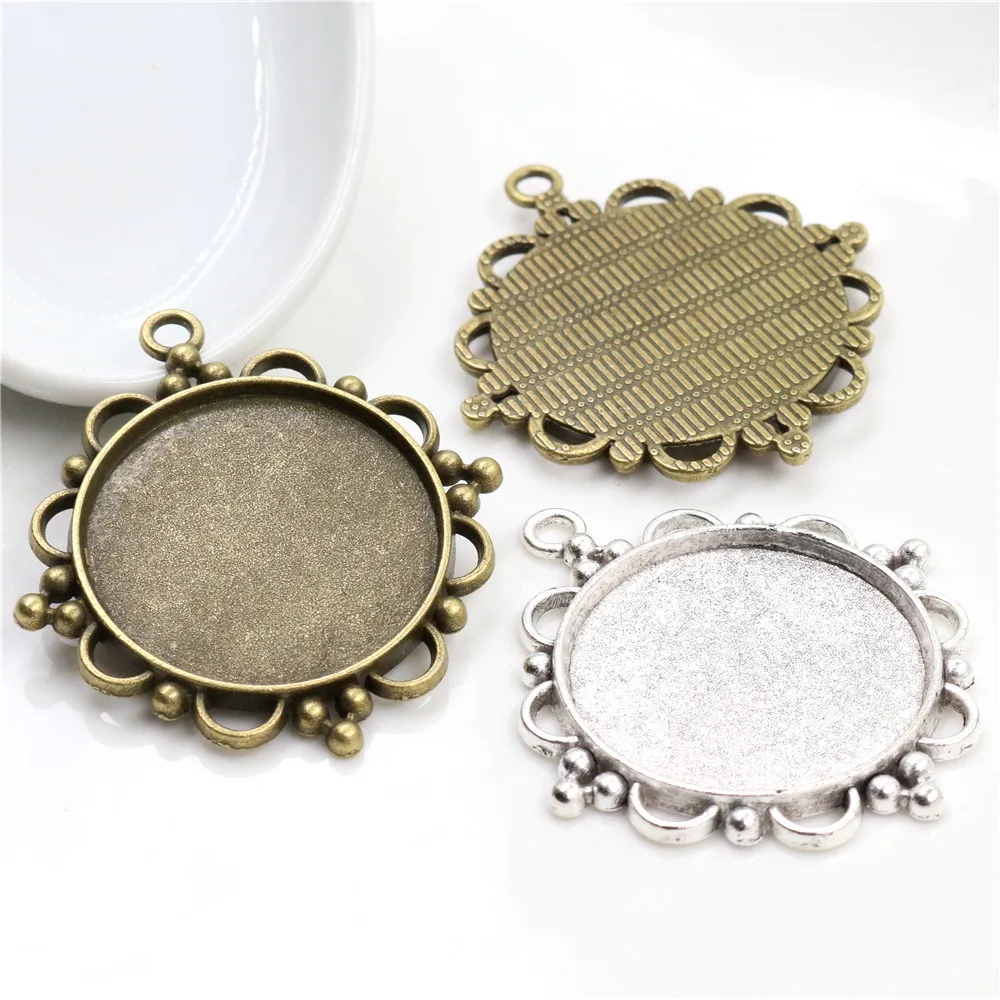 5 шт 30 мм Внутренний размер античная бронза и посеребренный классический стиль