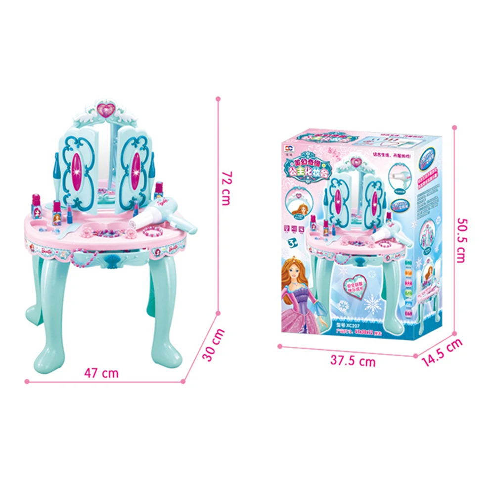 

Kids Makeup Play Set Dressing Toys Baby Cosmetics Pretend Play Set Hairdressing Make Up Beauty Toy For Girl Educational Game