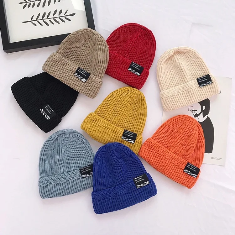 

Универсальная уличная вязаная шапка KENSHELLEY с логотипом штрих-кода для женщин и мужчин, утепленная Шапка-бини