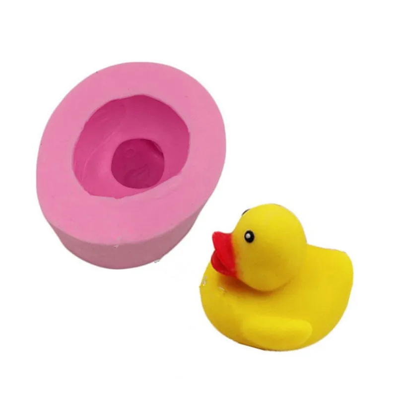 3D прекрасная мини желтая утка силиконовая фотоформа для мыла инструмент