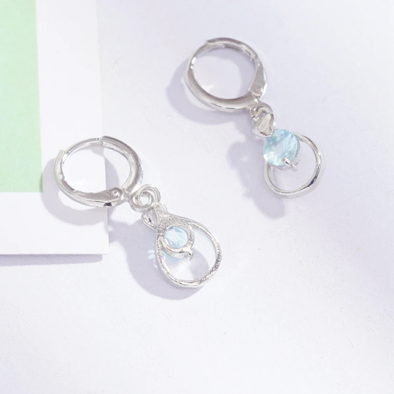 Новые маленькие висячие серьги с кубическим цирконием для женщин Кристальные