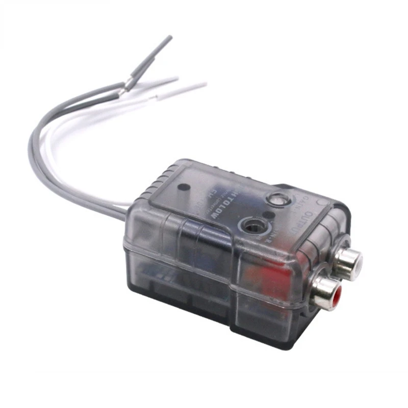 

High Level Speaker Signal to Low Level RCA Adapter Car Audio High to Low Subwoofer Audio Converter