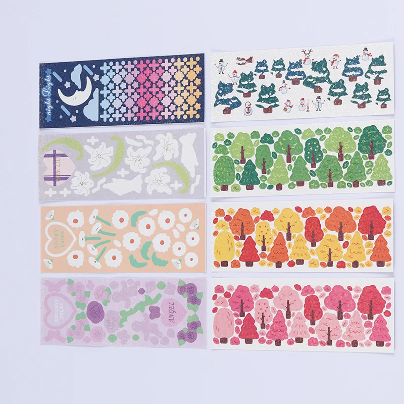 

Stationery Ins Rainbow Candy Color Sticker Waterproof Sticker Hand Account Material Star Chasing Album Decoration Diy Wholesale