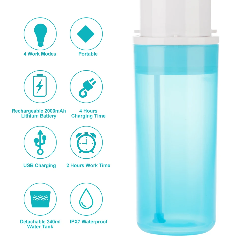4 режима Ирригатор для полости рта USB Перезаряжаемые воды нить переносная зубная