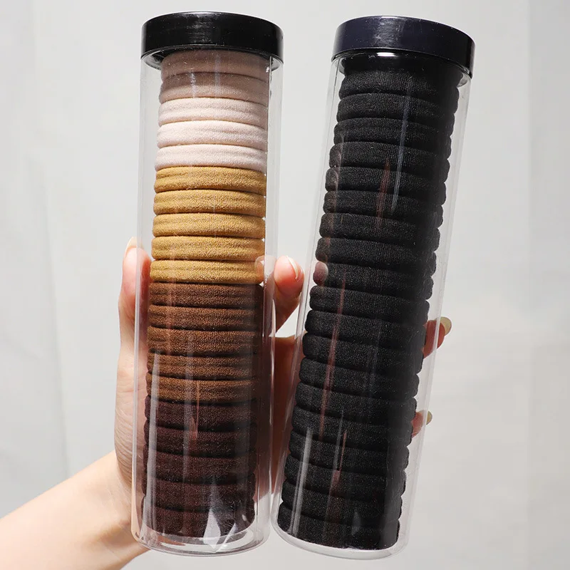 

Новинка 2021, корейский стиль, 40 шт., эластичные резинки для волос, бесшовная резинка, Женская не повреждает волосы, не слишком узкая резинка дл...