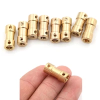 2mm2 3mm3mm3 17mm4mm5mm6mm brass rigid motor shaft coupling coupler motor transmission connector with screws wrench