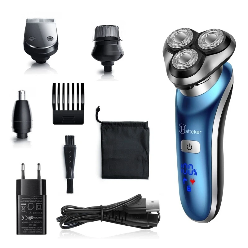 

Pro LCD 4in1 rotary electric shaver facial electric razor washable male beard shaving machine usb rechargeable grooming kit