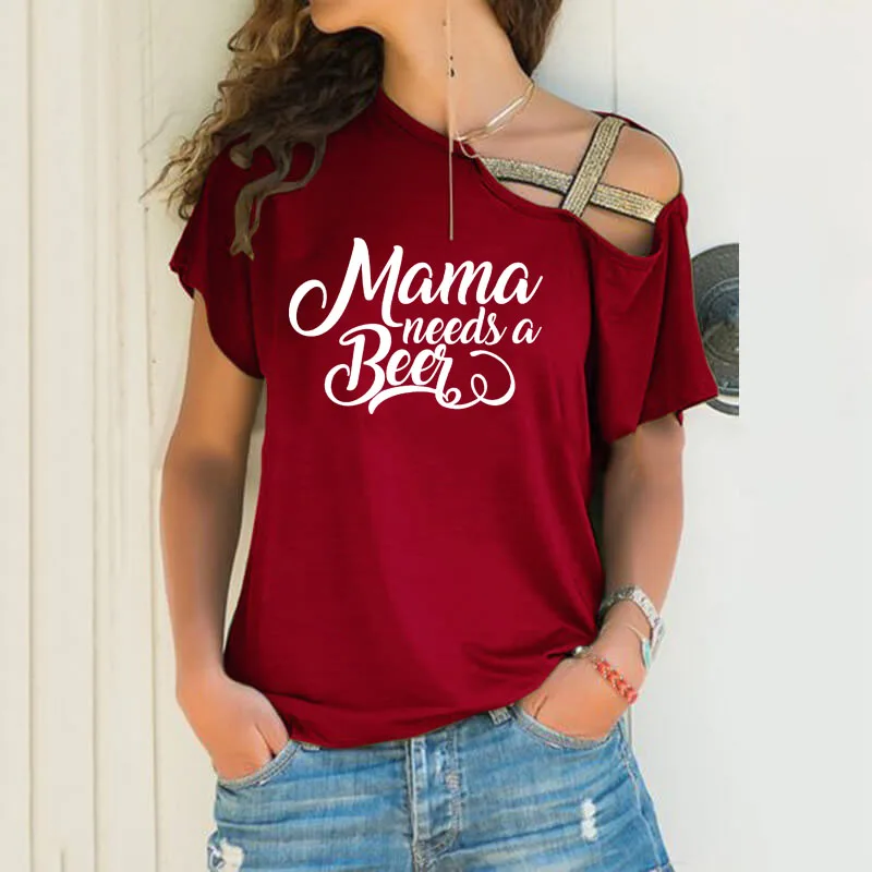 I Love Mama needs a Beer свободная футболка в стиле кэжуал необычное Женское пальто