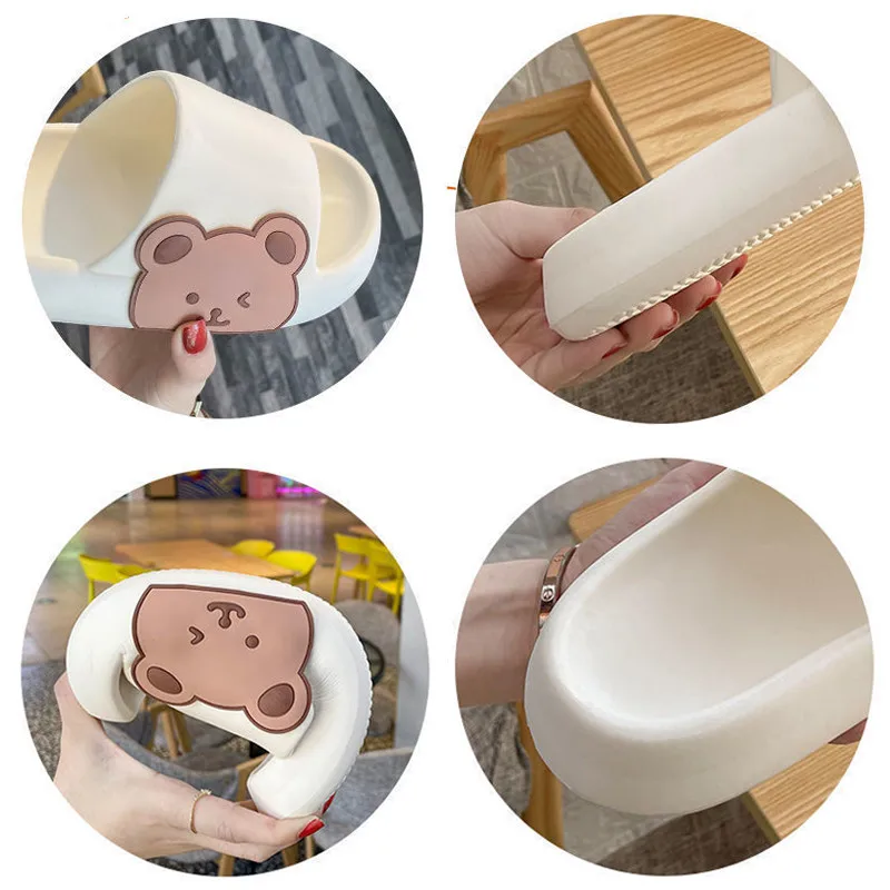 Summer slippers sandals women men's indoor slippers non-slip soft household couple cartoon flip flops bear beach sandals shoes