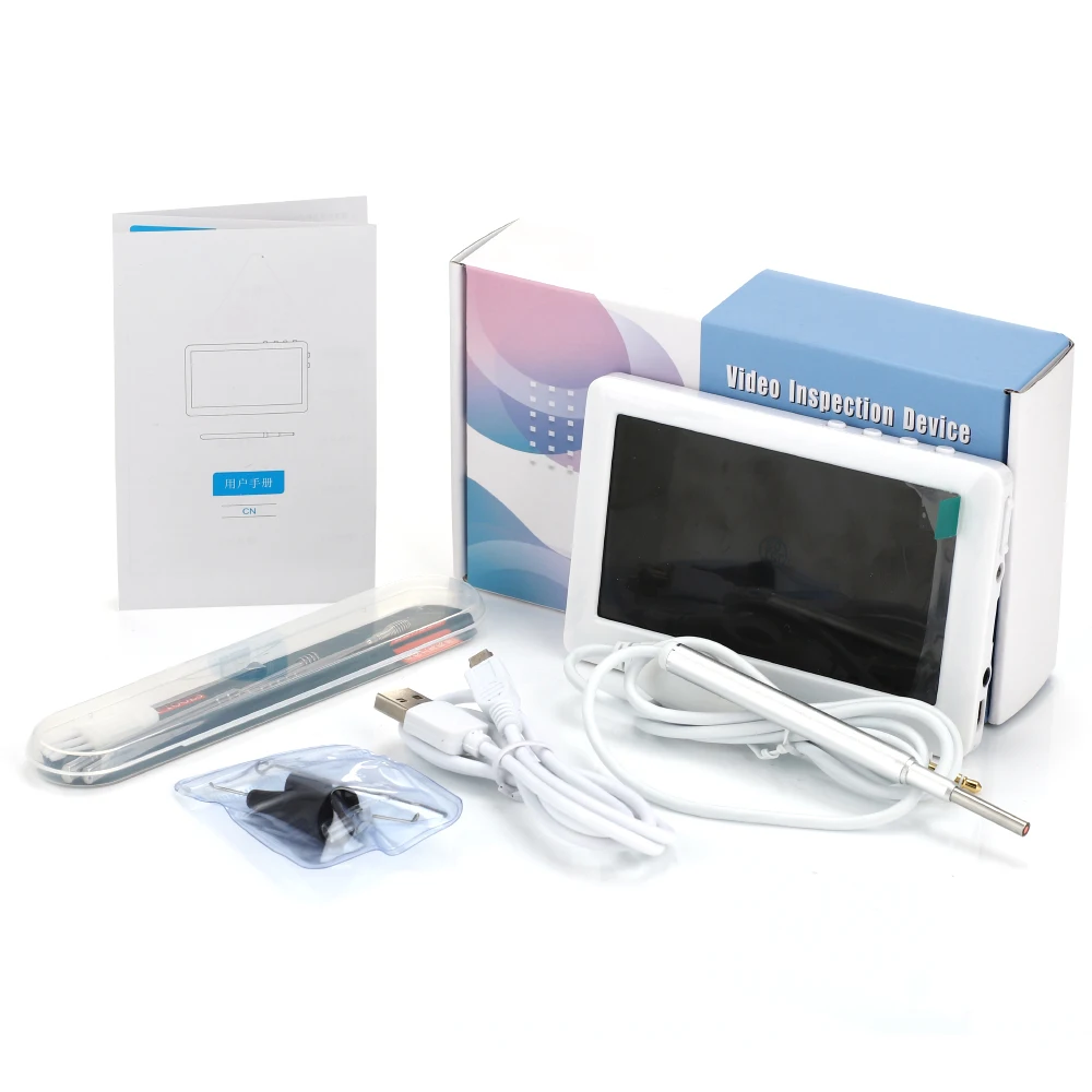 

Otoscope with 4.3in Screen LED Ear Wax Removal Tool Ultra-Thin Ear Scope Camera Waterproof Health Care Tool Oral Inspection