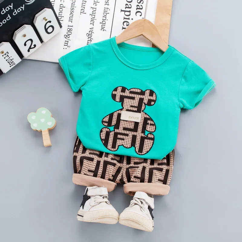 Boys Clothes Sets Summer Children Fashion Cotton T-Shirts Shorts 2pcs Tracksuits For Baby Kids Sports Suits Outfits Toddler 3 4Y