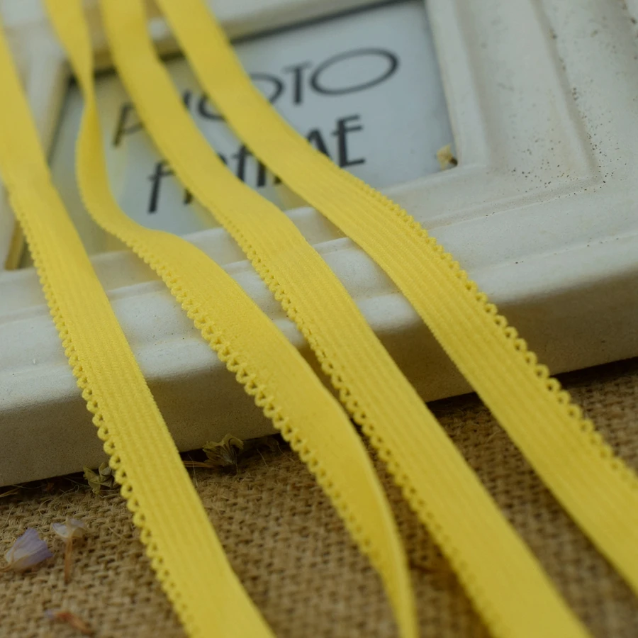 Ярко-желтые кружевные эластичные ленты #1476 8 ярдов/комплект украшают детскую