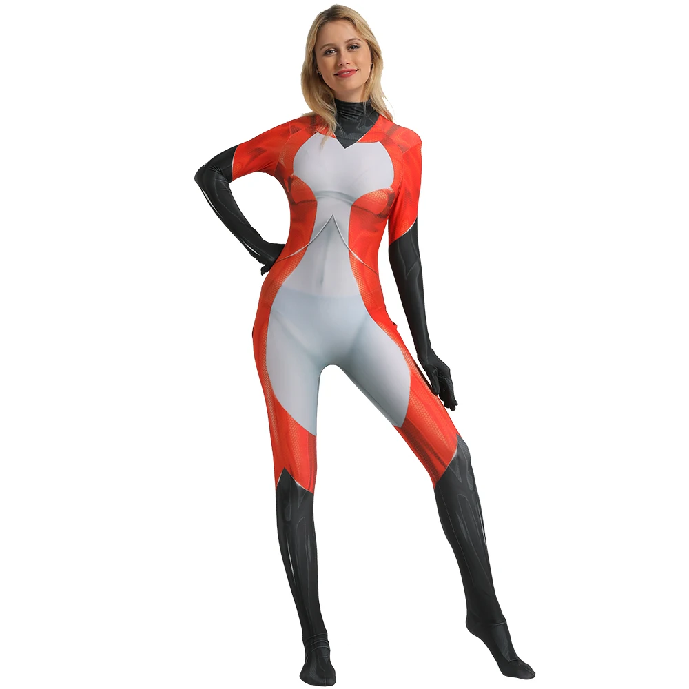 Rena Rouge Божья коровка кошка Нуар Косплей Костюм Хэллоуин лиса животное zentai костюм 3D принт спандекс боди для детей/взрослых с хвостом