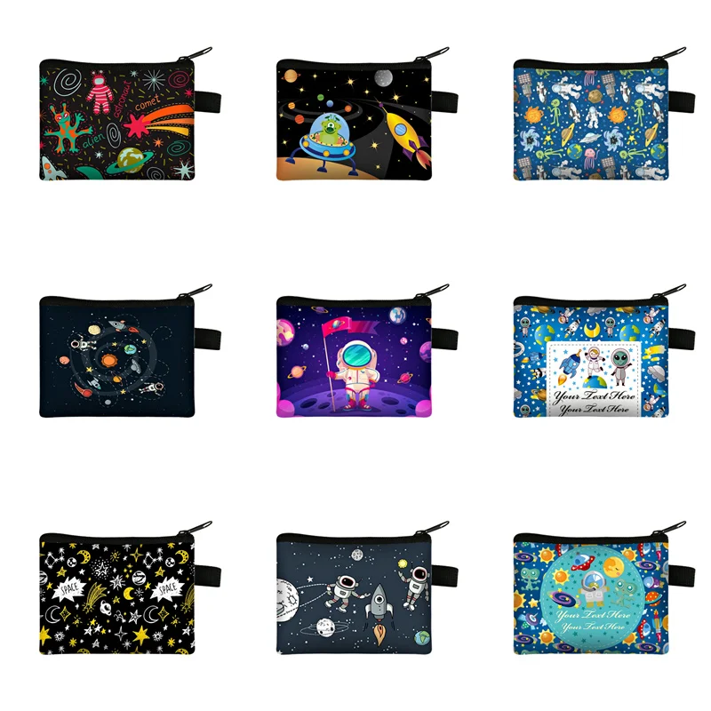 

Fashion Astronaut Portable Multi-Purpose Storage Bag Nice Anime Print Coin Purse Cartoon Key Pouch Girls Mini Wallet Coin Bag