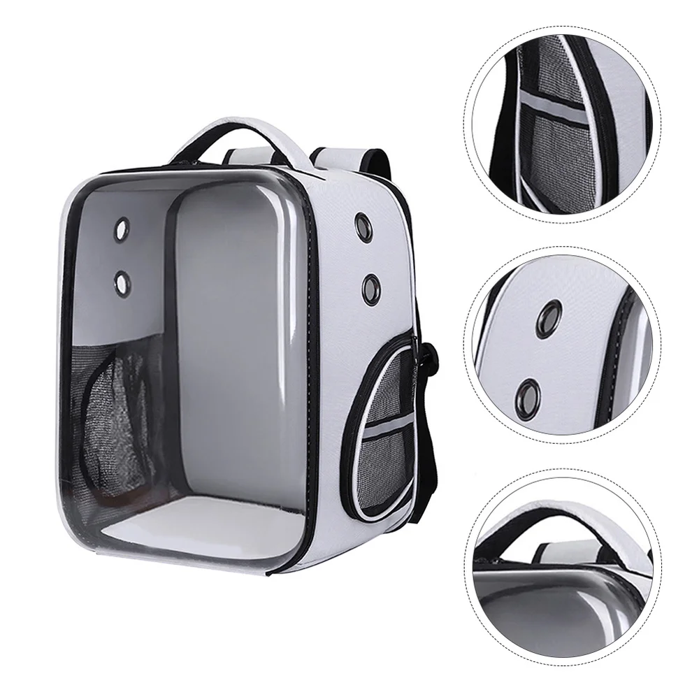

1PC Foldable Pet Space Bag Transparent Pet Travelling Bag Dog Storage Bag (Grey)