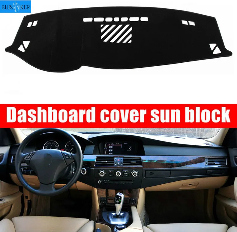

For BMW 5 series 2004 2005 2006-2010 Dashboard Cover Sun Shade Non-slip Dash Mat Pad Carpet Car Stickers Interior Accessories