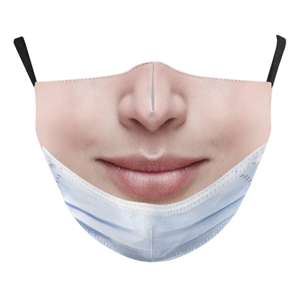 Модные забавные уход за кожей лица рот маски маска подарок Пародия Забавные