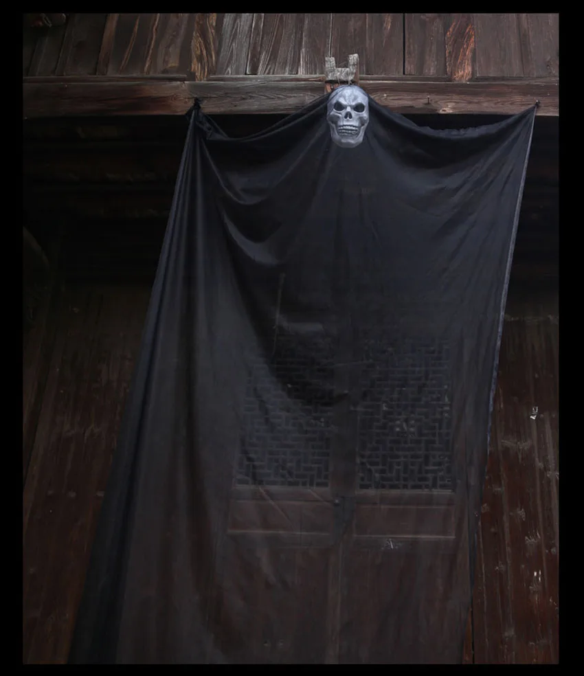 

Horror Ghost Pendant Large Gauze Fabric Halloween Skull Hanging Adornment For Halloween Haunted House Bar Decoration