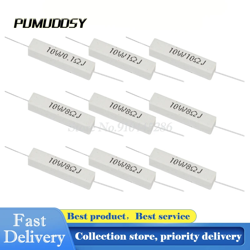 10 шт./лот керамический цементный резистор Вт 2 Ом 2R сопротивление 5% ошибка цемента