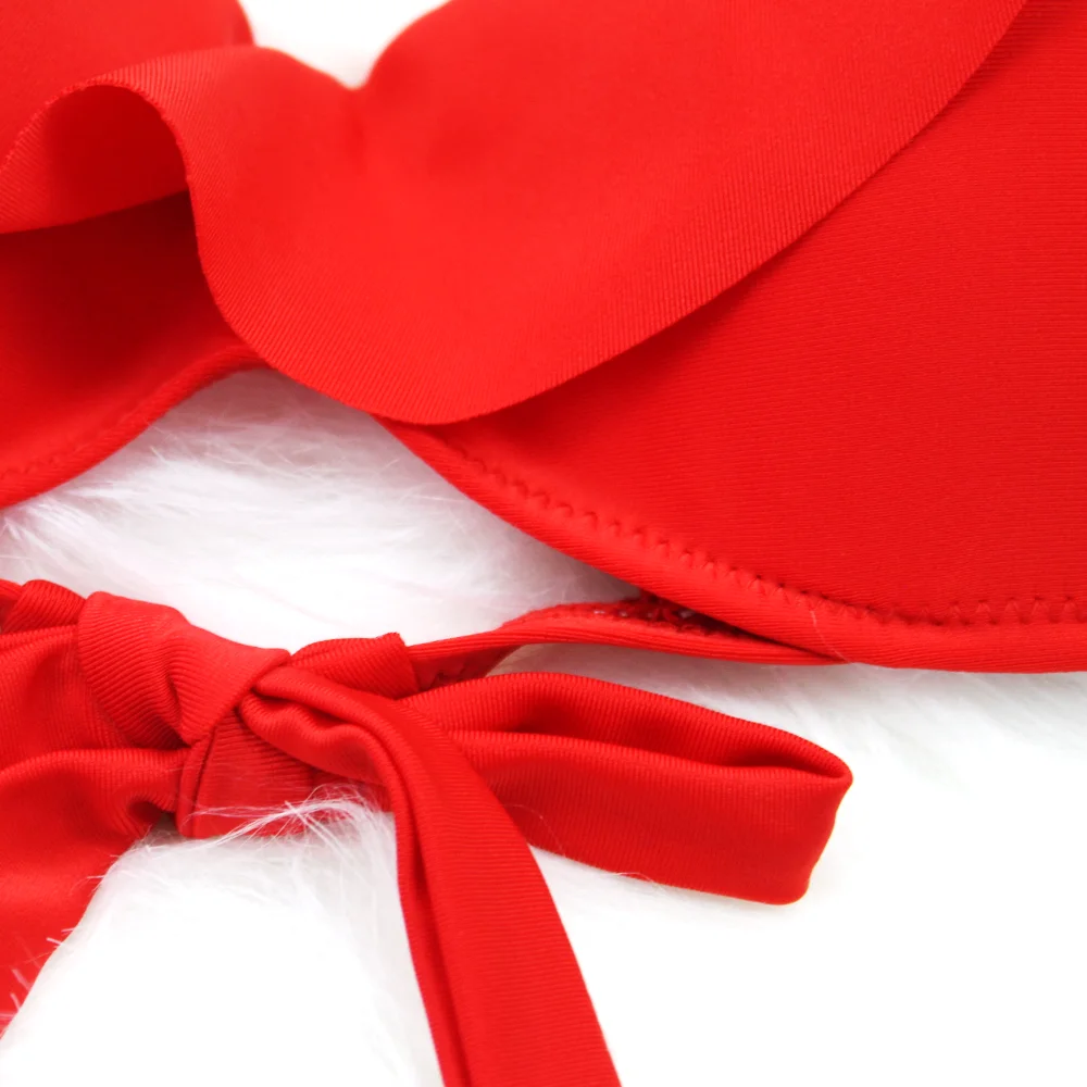 2021 красный купальник купальники из двух предметов женские бикини с пуш-ап