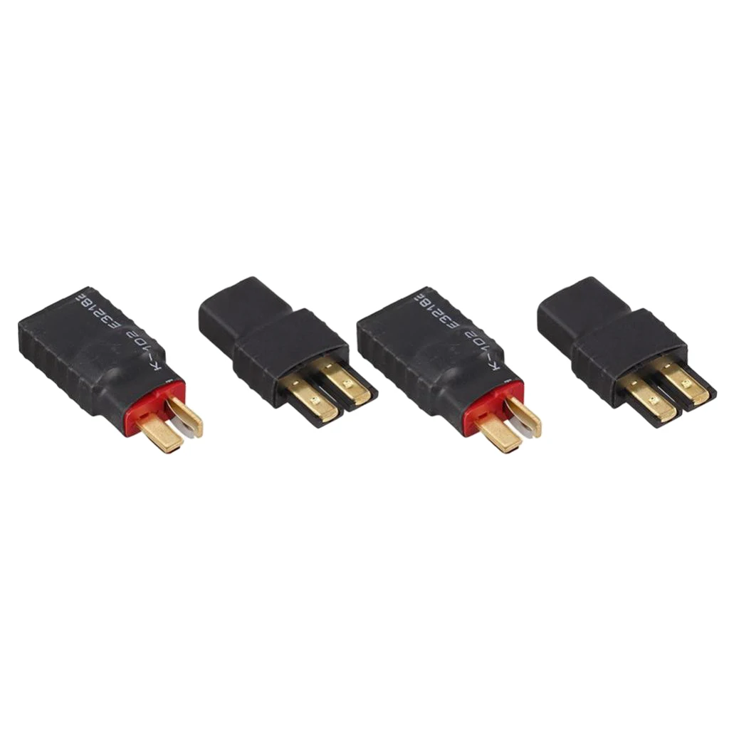 

4 Pcs Wireless Male Traxxas Female T-plug Deans Battery Connector Adapter