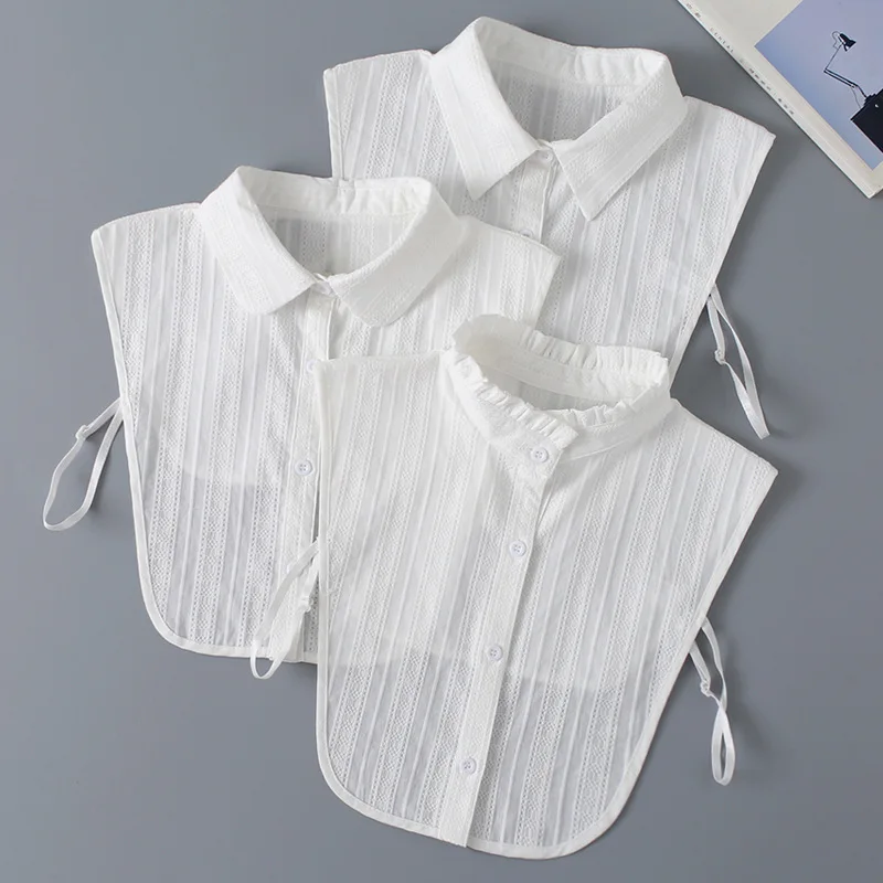 

Fake Collar Children Versatile Winter Jacquard Fashion Pleated Shirt Round Stand Decorative Lace Wholesale