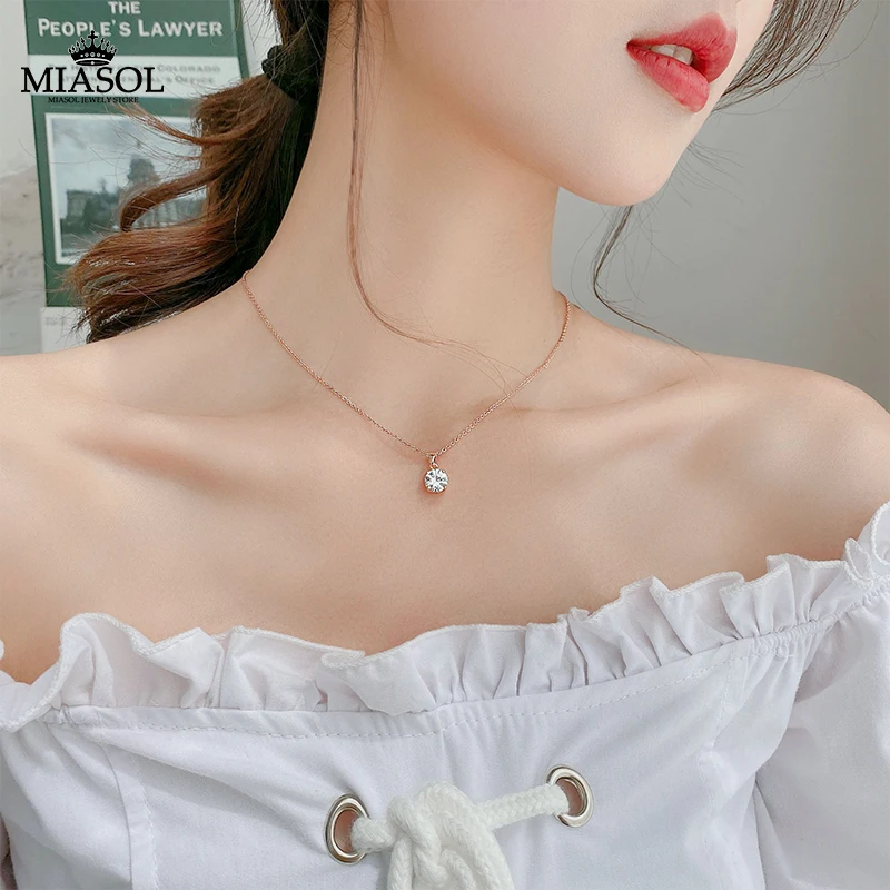 

Zircon Necklace Fake Diamond Woman Exquisite Fashion Ladie Jewelry 2022 Brand Classic Simple Style Beautiful The Girl Neck Chain