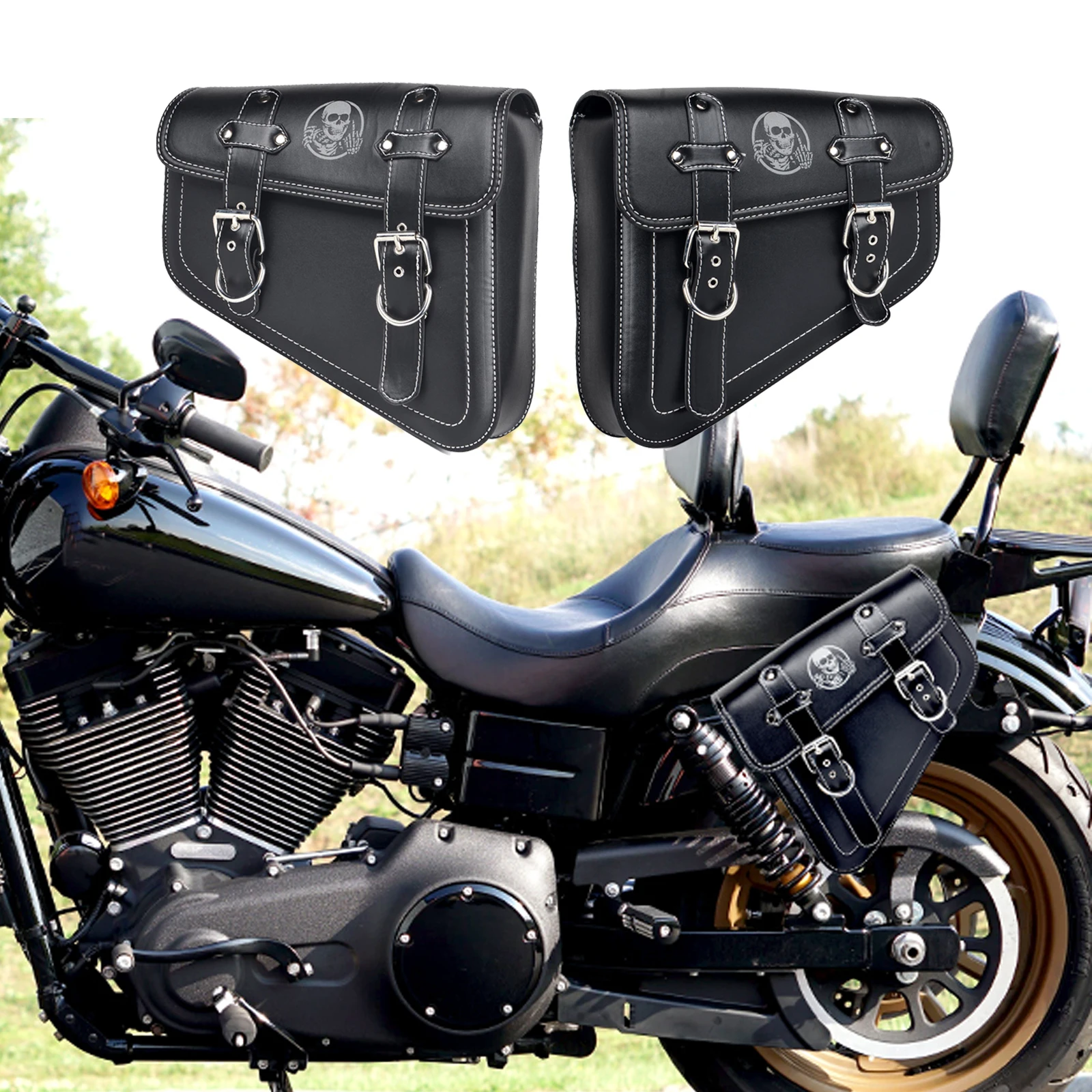 Motorcycle Accessories Swingarm Bag Side Tool Bags Saddlebags Fit for Harley XL883 XL1200 Custom Street 750 Honda/Yamaha Suzuki enlarge