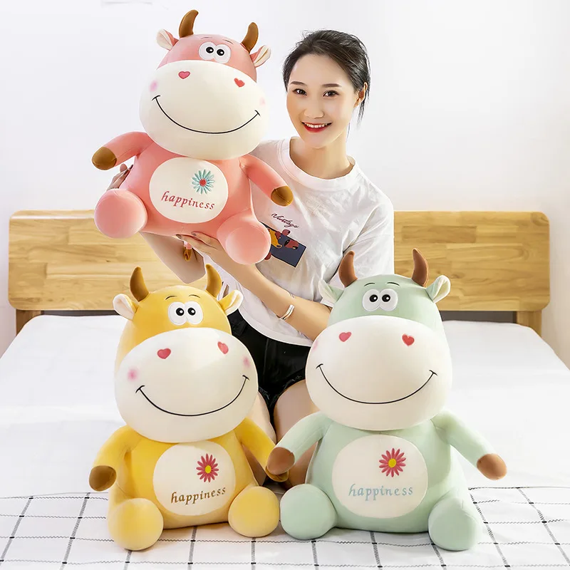 

25/40/55cm Daisy Plush Cow Stuffed Toys Animals Cattle Doll Baby Kids Appease Toy Pillow Kawaii Birthday Gift for Girl Children
