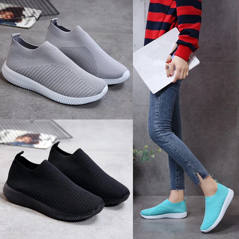 JIEMIAO Women's Walking Shoes Fashion Casual Sport Shoes Breathable Walking Sneakers Anti-slip Zapatillas Mujer Size 35-42