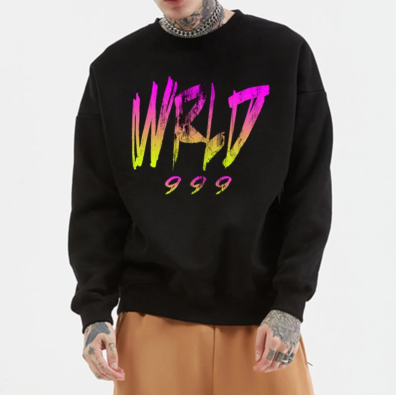 Мужская/Женская толстовка с круглым вырезом Juice Wrld повседневный пуловер для