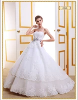 custom made bandage dress crystal belt vestido de renda festa 2016 new design sexy ball bridal gown wedding dress free shipping